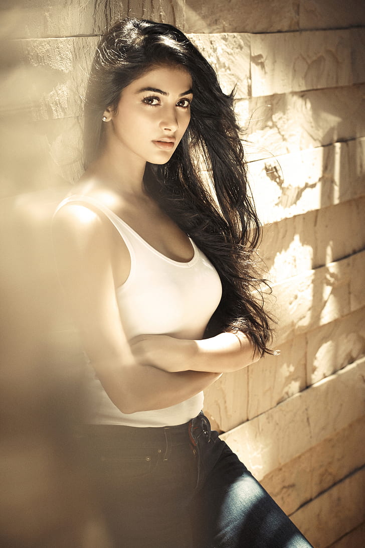 Pooja Hegde, women, actress, model, Indian, brunette, dark hair, HD wallpaper