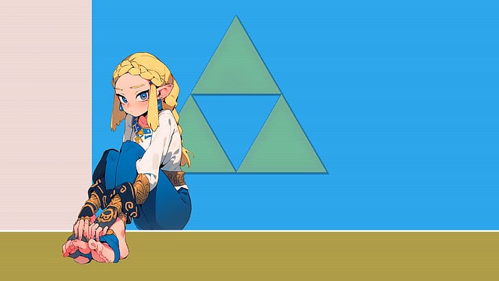 Zelda, The Legend of Zelda: Breath of the Wild, braids, braided hair, HD wallpaper