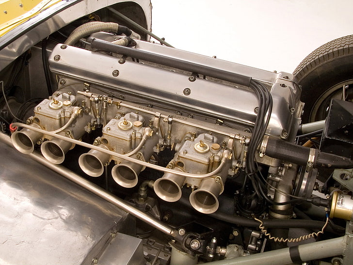 1959, costin, engine, engines, jaguar, lister, race, racing, HD wallpaper