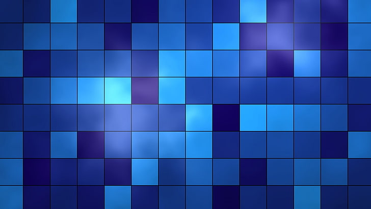 blue cube digital wallpaper, abstract, square, texture, textured