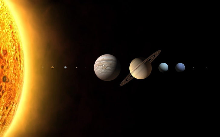 Solar System illustration, planet, space, space art, digital art