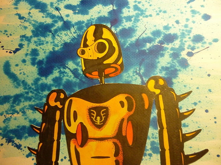 Giant Metal Robot illustration, Studio Ghibli, Castle in the Sky