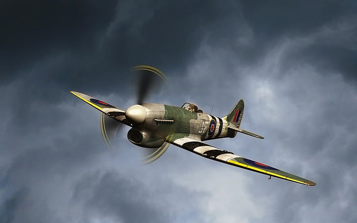 planes, sky, clouds, War Thunder, HD wallpaper