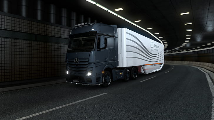 Euro Truck Simulator 2, pickup trucks, video games, HD wallpaper