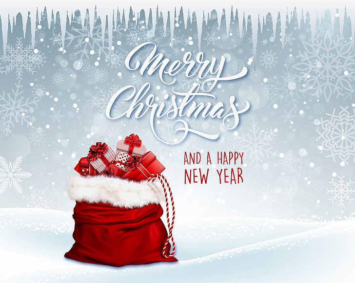 Merry Christmas and a Happy New Year, Holidays, Winter, Xmas, HD wallpaper