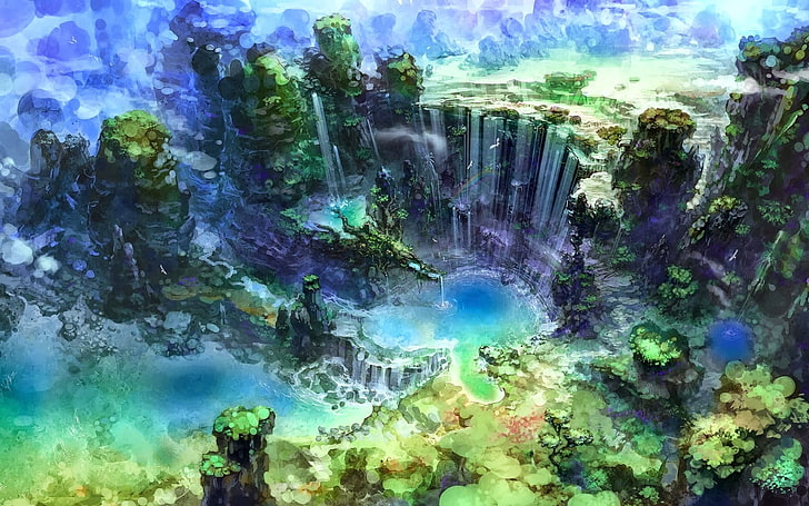 fantasy art, water, nature, no people, underwater, beauty in nature, HD wallpaper