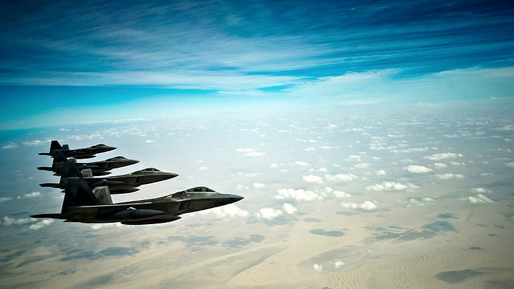 military, military aircraft, F22-Raptor, US Air Force, F-22 Raptor, HD wallpaper