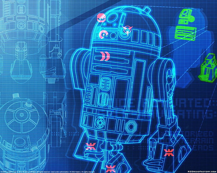 R2-D2 artwork, Star Wars, technology, connection, computer, wireless technology