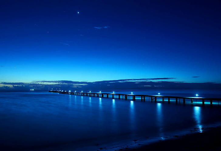 bridge on water under blue sky, never give up, maldives, island, HD wallpaper