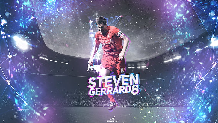 steven gerrard, football player, Sports, one person, illuminated, HD wallpaper