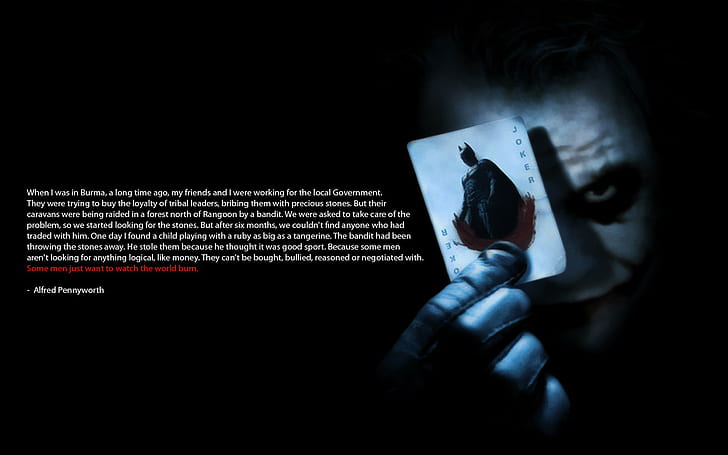 HD wallpaper: quote, movies, Joker, black background, Batman ...