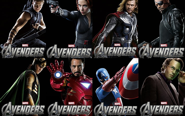 HD wallpaper: The Avengers, Black Widow, Bruce Banner, Captain 