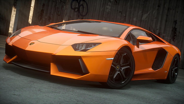 orange Lamborghini Aventador, Need for Speed, Need for Speed: The Run, HD wallpaper