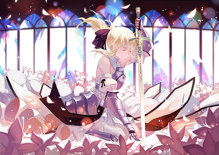 anime, Fate Series, Saber Lily, blonde, anime girls