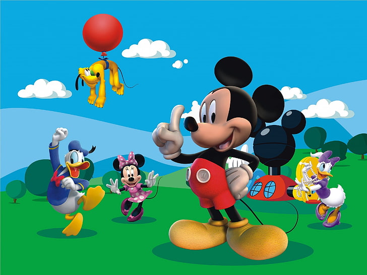 mickey mouse  widescreen, adult, women, sky, childhood, males