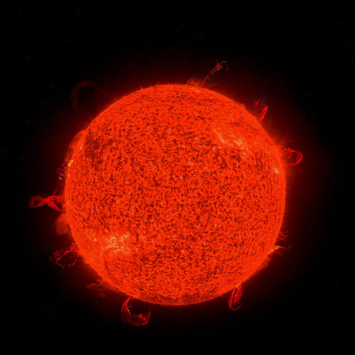 Sun, Space, Astronomy, 2100x2100, HD wallpaper