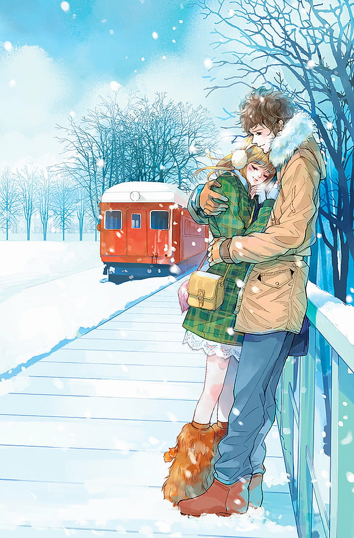 Hd Wallpaper Anime Couple Cute Love Pretty Red Romantic