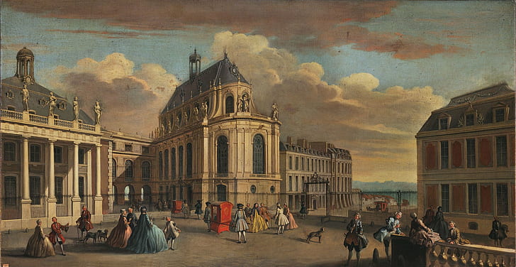 building, chateau, france, french, painting, palace, versailles