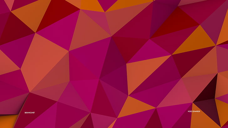 pink and orange abstract wallpaper, polygon, 4k, 5k wallpaper