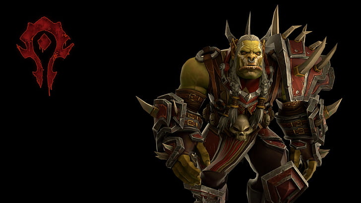 Orc, World of WarCraft, Horde, The battle for Azeroth, Brews Saurfang, HD wallpaper