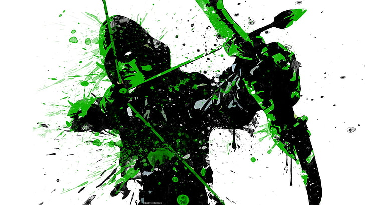 Green Arrow illustration, superhero, Arrow (TV series), studio shot, HD wallpaper