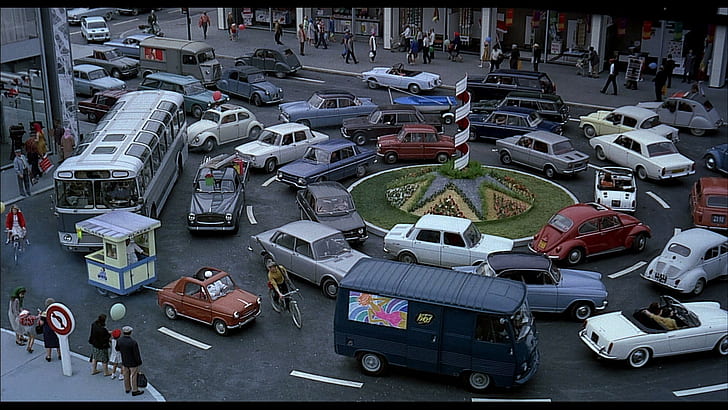 car, Jacques Tati, Monsieur Hulot, Playtime, HD wallpaper