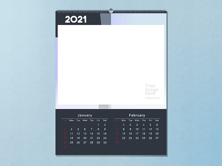 2021 calendar, template