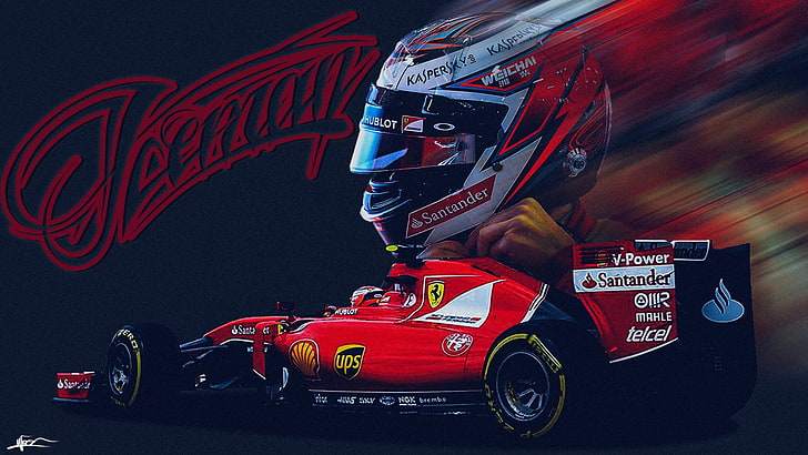 Kimi Raikkonen, Ferrari, Scuderia Ferrari, Formula 1, world champion, HD wallpaper