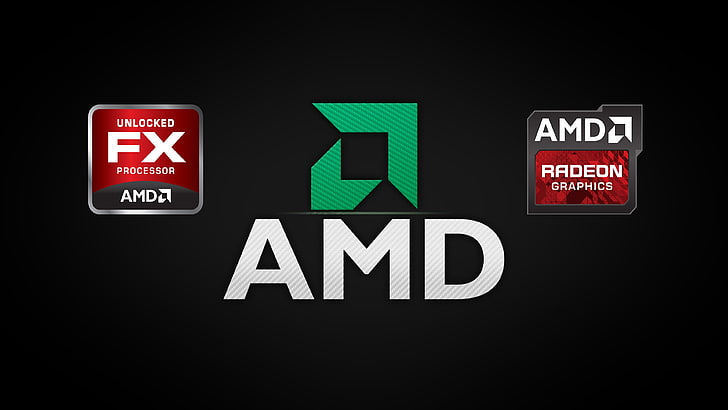 AMD processor logo, computer, Radeon, sign, communication, western script, HD wallpaper
