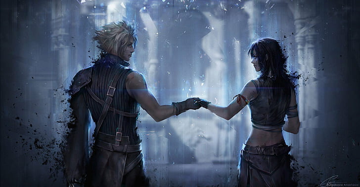 Cloud Strife, Final Fantasy, Tifa Lockhart, HD wallpaper