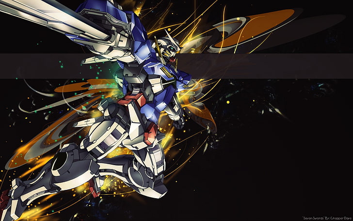 anime, Mobile Suit Gundam 00, Gundam 00 exia, no people, close-up, HD wallpaper