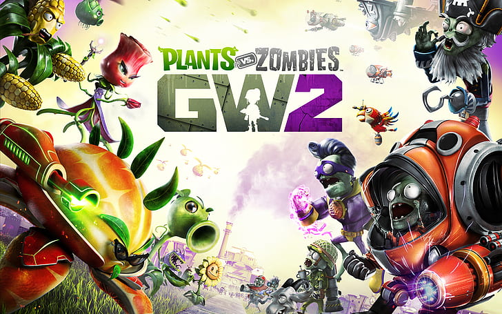 Plants vs Zombies Garden Warfare 2, representation, multi colored, HD wallpaper