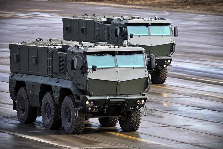 two gray armored vehicles, May 9, KAMAZ, armored car, Alabino, HD wallpaper