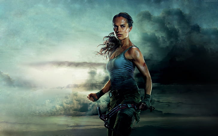 Alicia Vikander, 4K, Lara Croft, Tomb Raider, HD wallpaper