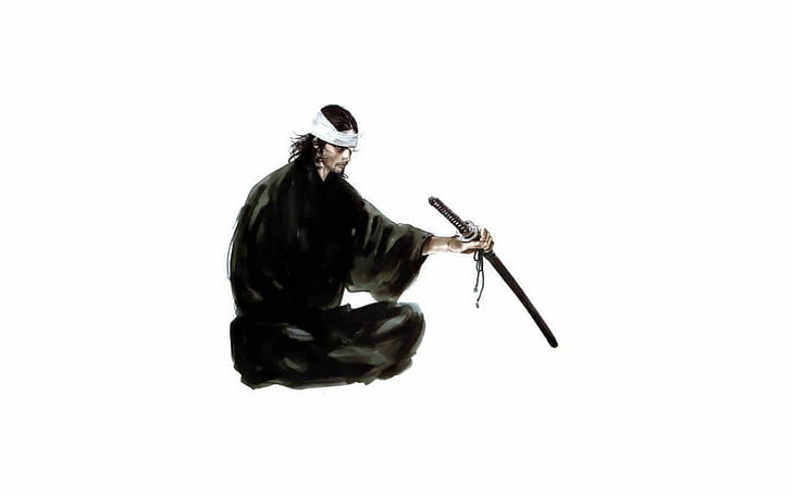 Miyamoto Musashi, manga, samurai, katana, HD wallpaper