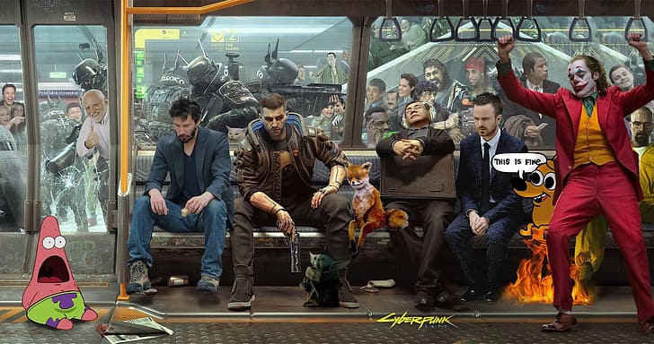 Cyberpunk 2077, CD Projekt RED, video game art, Photoshop, Keanu Reeves HD wallpaper