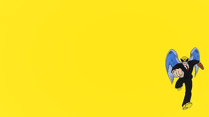 Harvey Birdman, yellow, copy space, one person, men, full length