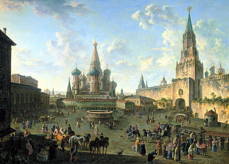 architecture, building, cityscape, Moscow, Red Square, Russia, HD wallpaper