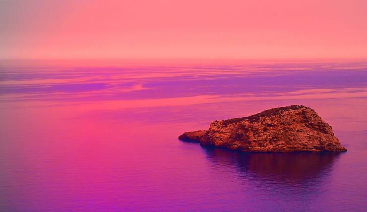 body of water under pink sky, mallorca, mallorca, Port de Soller, HD wallpaper