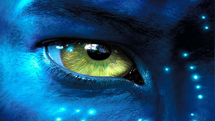 HD wallpaper: James Cameron's Avatar wallpaper, movies, blue skin, eye,  eyesight | Wallpaper Flare