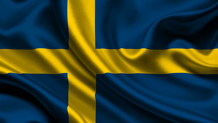 Sweden, country, symbol, texture, flag, 3d and abstract, HD wallpaper