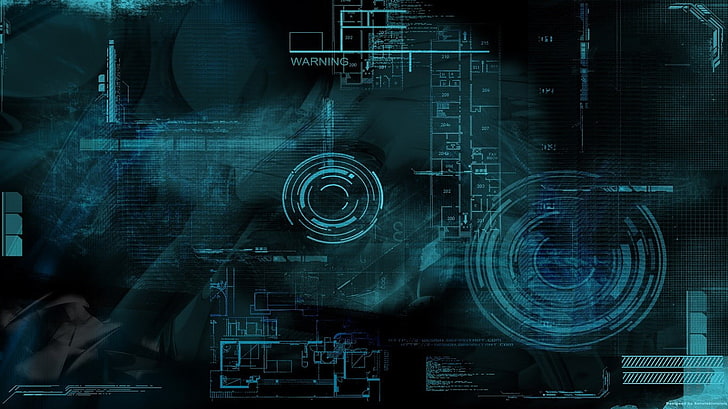HD wallpaper: blue wallpaper, technology, digital art, electronics industry  | Wallpaper Flare