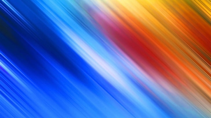 Blurry colors, blue, orange and red colors, abstract, 2560x1440, HD wallpaper