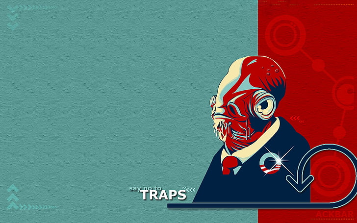 Say no to Traps wallpaper, Star Wars, humor, space, science fiction, HD wallpaper