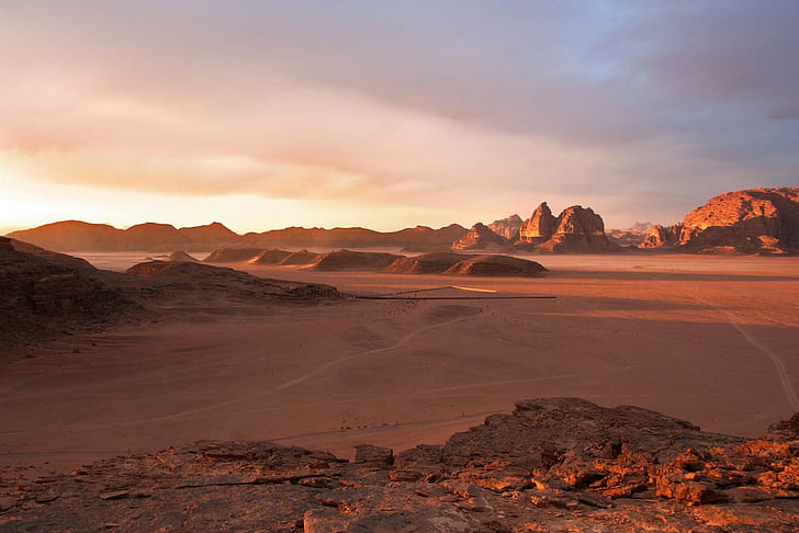 desert, landscape, mountains, valley, national park, HD wallpaper