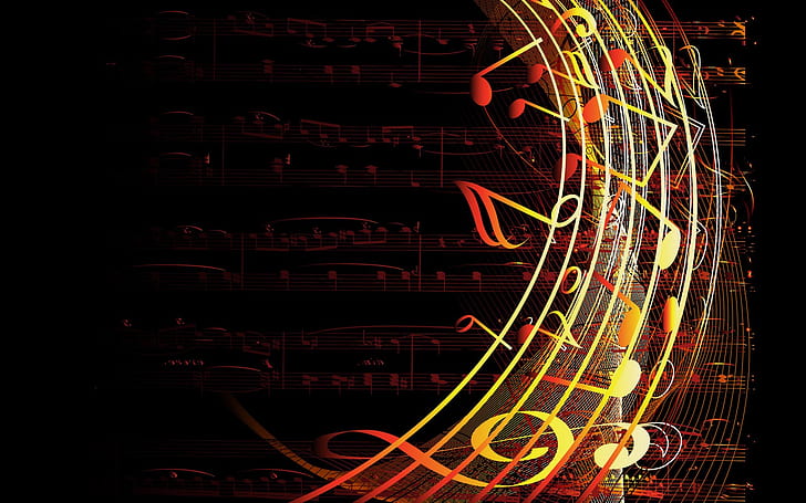 HD wallpaper: abstract, melody, music, notes | Wallpaper Flare