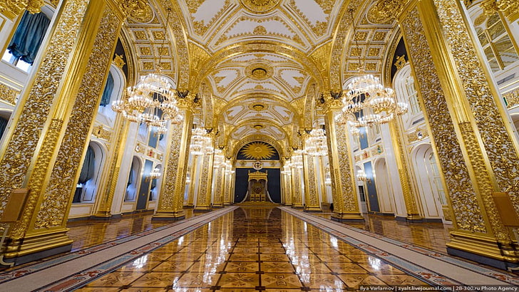 Inside Grand Kremlin Palace, Moscow 18, architecture, religion, HD wallpaper