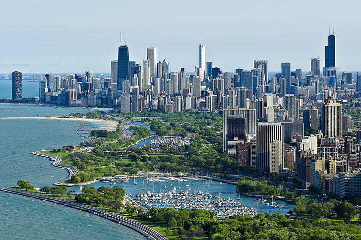 Chicago, Illinois the city, USA, HD wallpaper