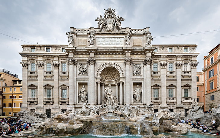 Trevi Fountain, Rome, italy, may, architecture, europe, rome - Italy, HD wallpaper