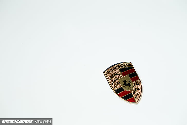 Porsche Logo White HD, cars